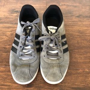 Gray and black adidas